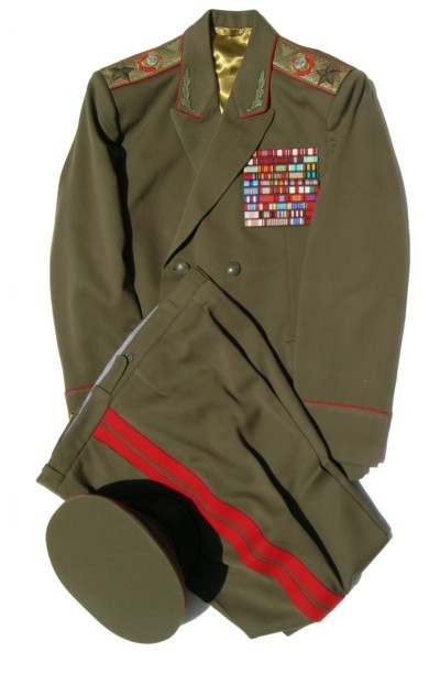 Schulterstücken Fähnrich Mantel Parade Uniform UDSSR CCCP Sowjet Armee 